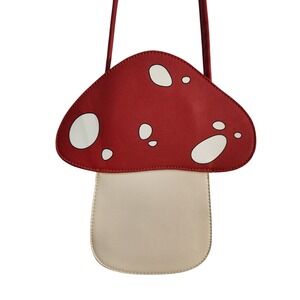 Bioworld Red Mushroom Crossbody Bag Toadstool Purse ID Window‎ Cottagecore